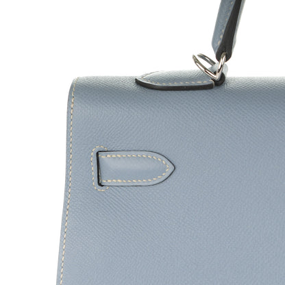 Hermes Epsom Kelly Sellier 35 Bleu Lin 14 of 26