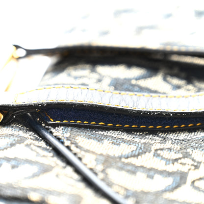 Christian Dior Monogram Double Saddle Bag Navy Blue 11 of 12