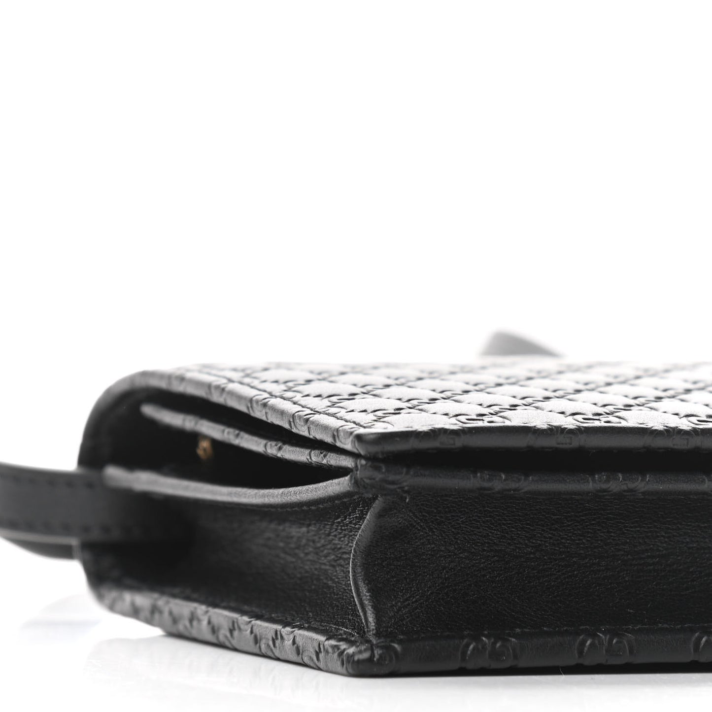 Microguccissima Crossbody Wallet Black