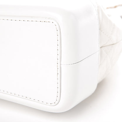 Chanel Aged Calfskin Quilted Small Gabrielle Backpack White 9 of 10