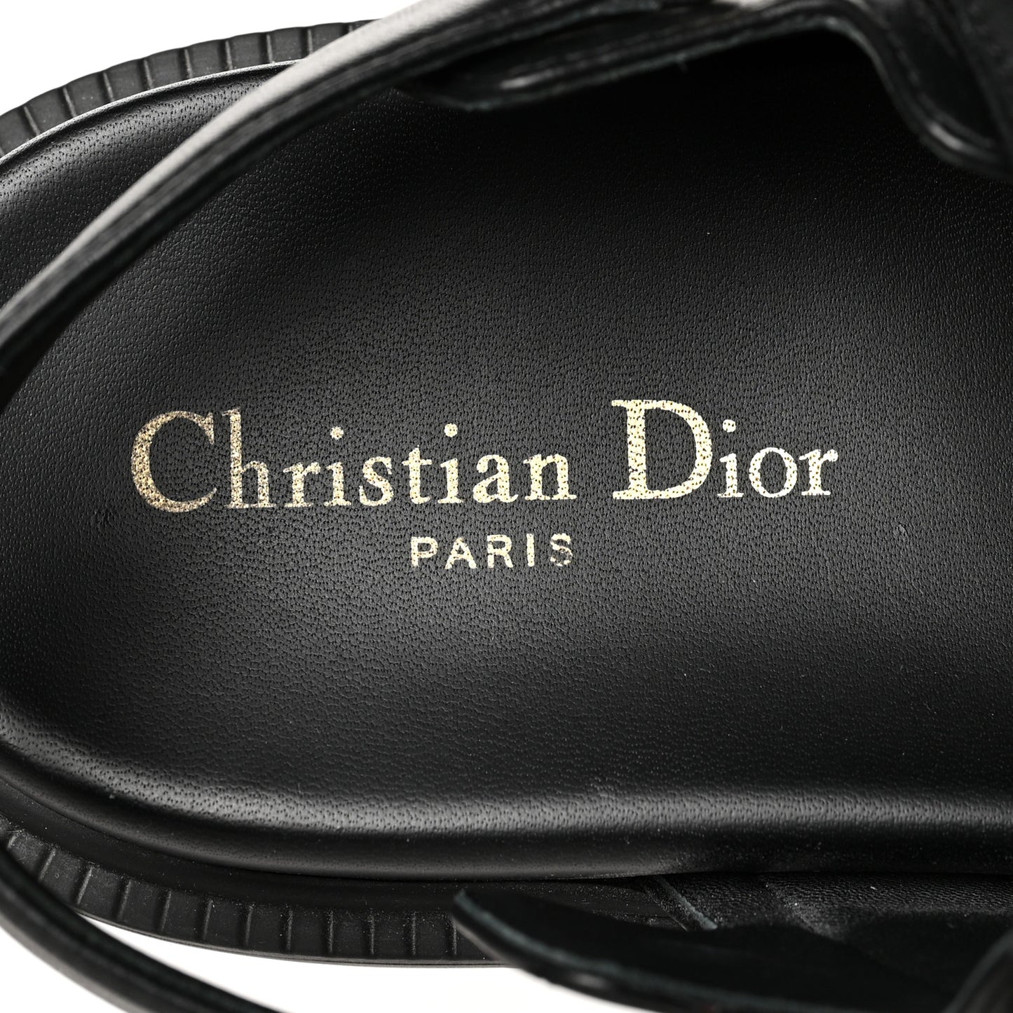 Lambskin Dioract 10mm Sandals 39.5 Black