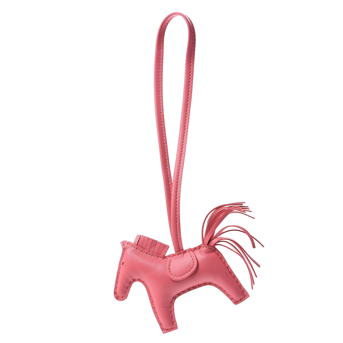 Milo Lambskin Grigri Rodeo Horse Bag Charm PM Rose Azalee