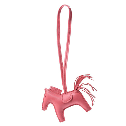 Hermes Milo Lambskin Grigri Rodeo Horse Bag Charm PM Rose Azalee 1 of 4