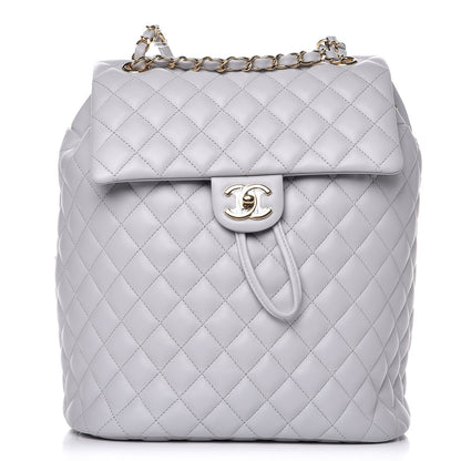 Chanel Calfskin Quilted Large Urban Spirit Backpack Grey 1 of 8