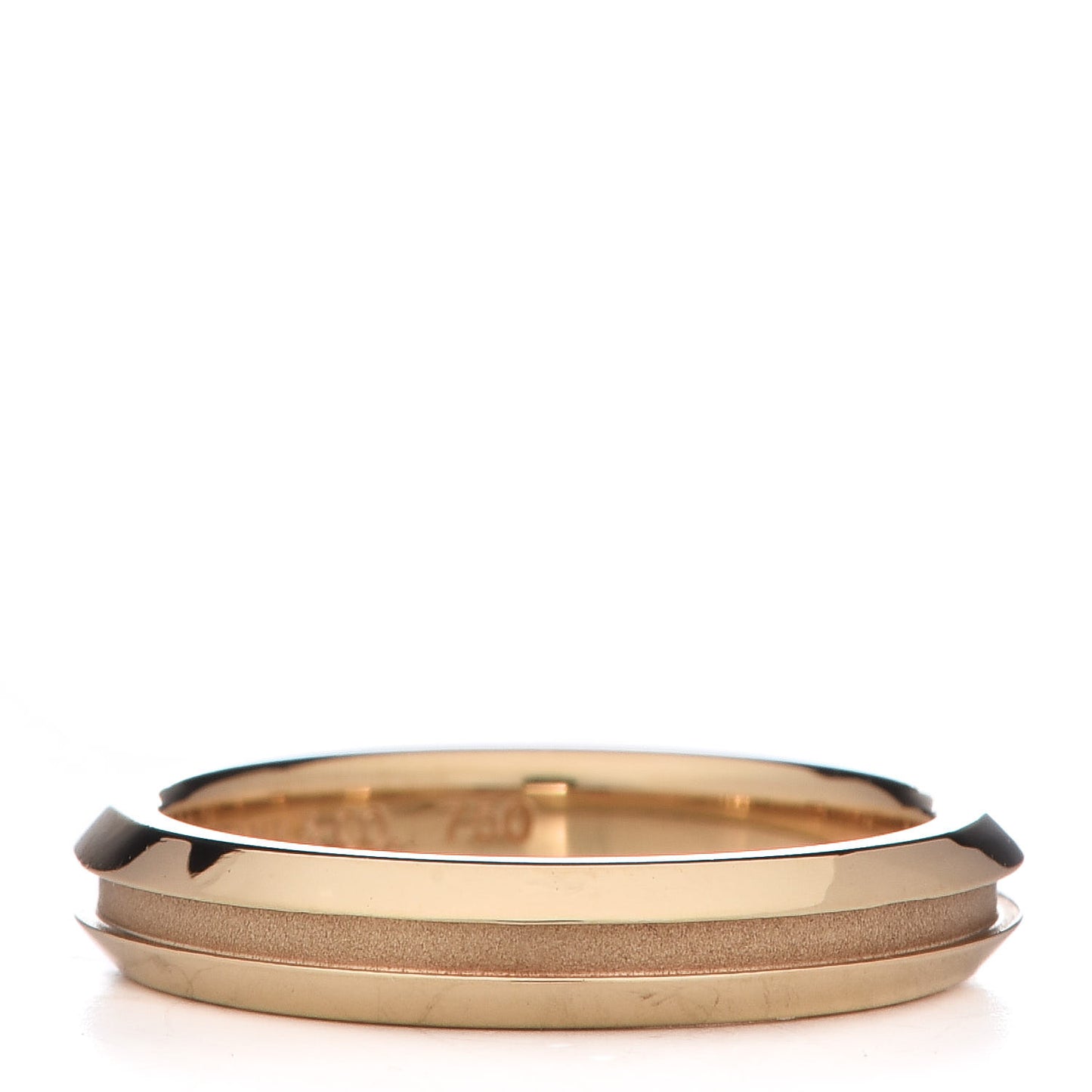 18K Yellow Gold 3.5mm Grooved Band Ring 49 4.75