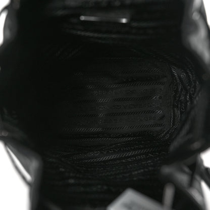 Prada Saffiano Tessuto Nylon Vela Bucket Wristlet Black 6 of 9