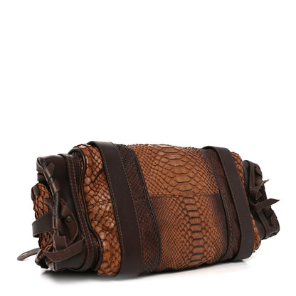 Chloe Snakeskin Silverado Shoulder Bag Brown 4 of 10