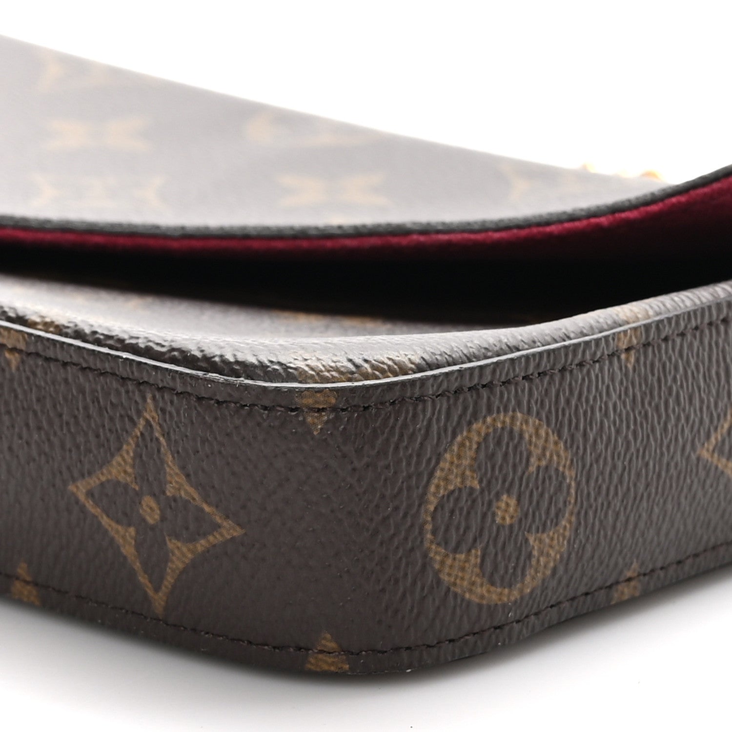 Louis Vuitton Monogram Pochette Felicie Chain Wallet Fuchsia 10 of 10