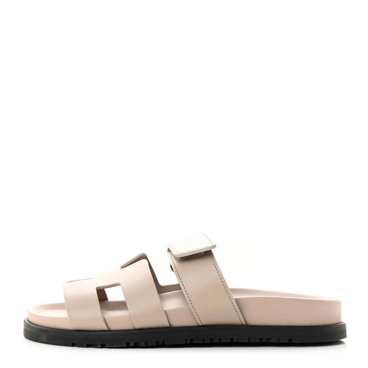 Hermes Calfskin Womens Chypre Sandals 35 Beige Mastic 1 of 10