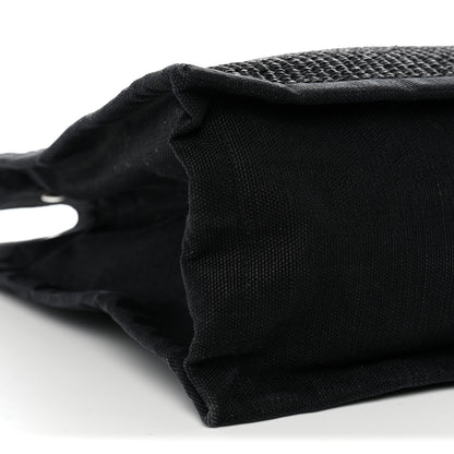 Saint Laurent Raffia Linen Calfskin Rive Gauche Tote Black 8 of 13