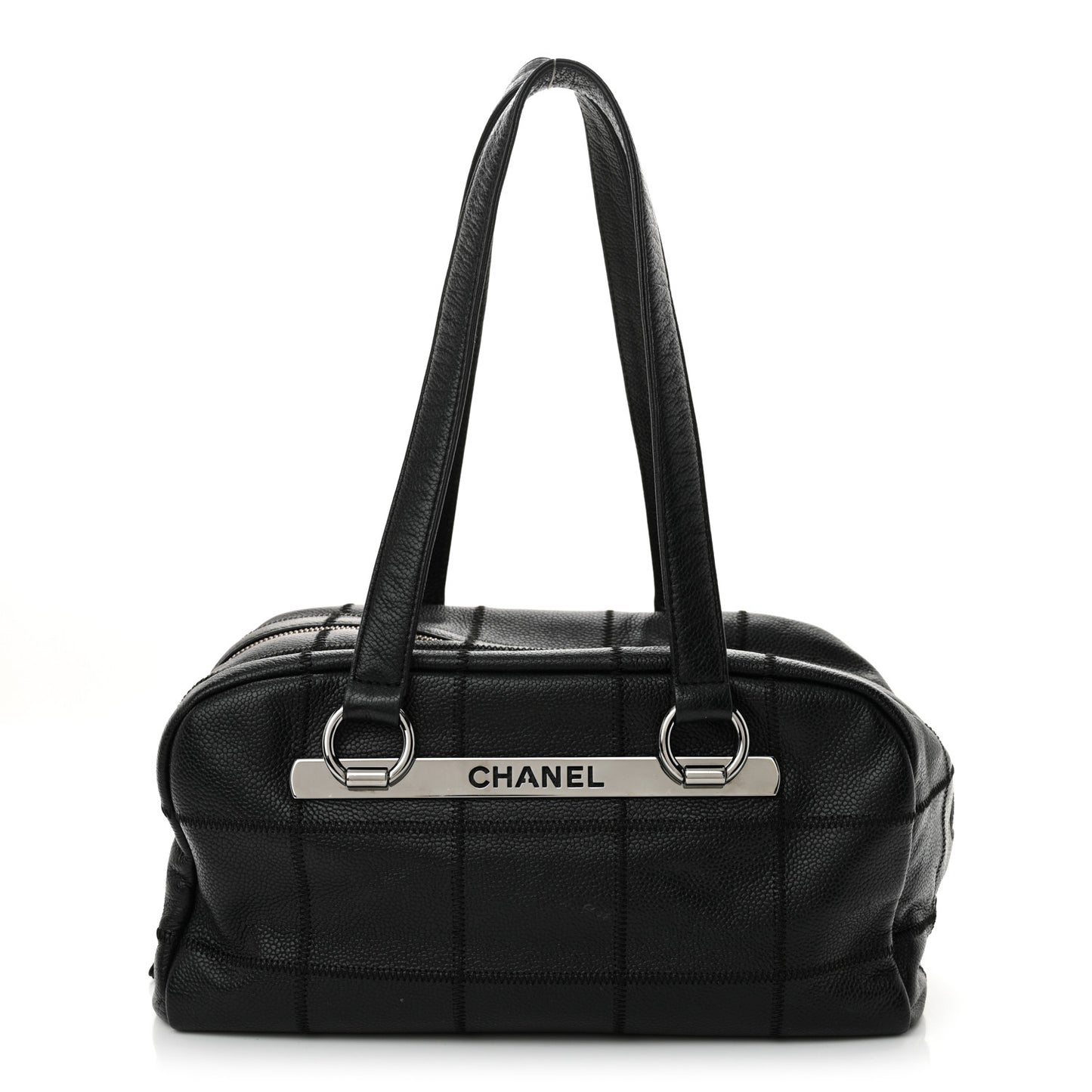 Caviar Square Stitched Bowler Black