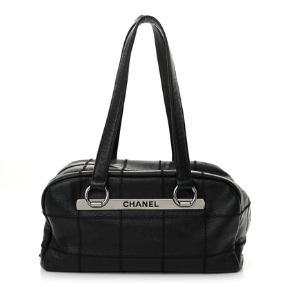 Chanel Caviar Square Stitched Bowler Black 1 of 12
