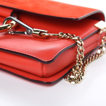 Chloe Suede Calfskin Small Faye Shoulder Bag Sepia Red 9 of 11