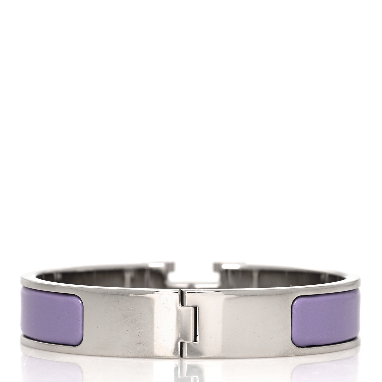 Hermes Enamel Narrow Clic Clac H Bracelet PM Parme 3 of 5