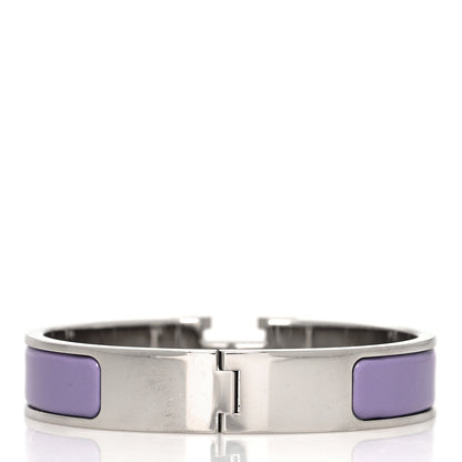 Hermes Enamel Narrow Clic Clac H Bracelet PM Parme 3 of 5