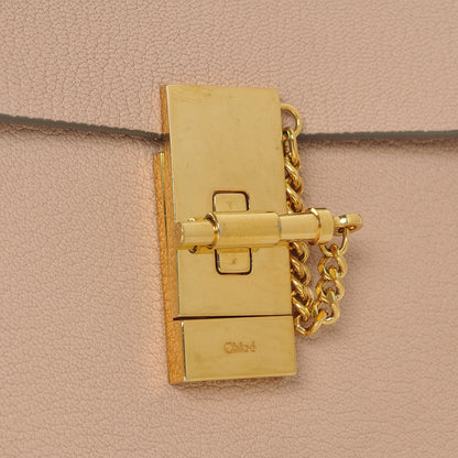 Chloe Grained Lambskin Medium Drew Shoulder Bag Cement Pink 8 of 8