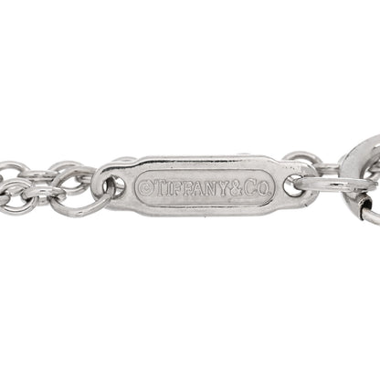 Tiffany 18K White Gold Diamond T Double Chain Bracelet 3 of 3