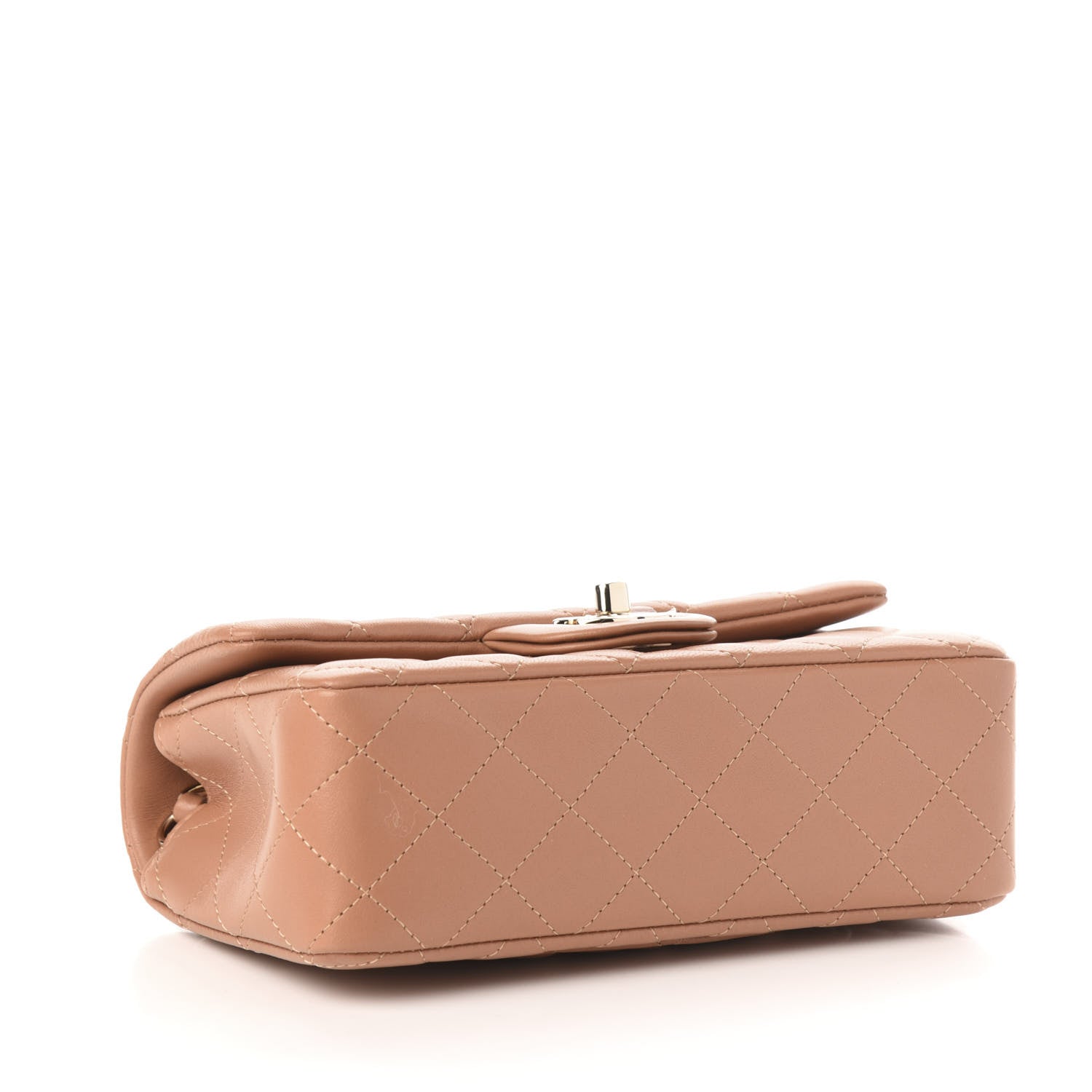 Chanel Lambskin Quilted Mini Rectangular Flap Brown 4 of 11