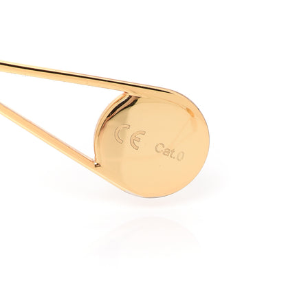 Gucci Metal Pearl Cat Eye Sunglasses GG0364S Gold 7 of 8