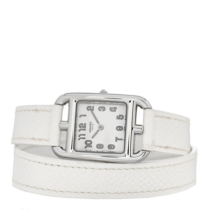 Hermes Stainless Steel Epsom 23mm Cape Cod Double Tour Quartz Watch Blanc 2 of 5