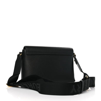 Burberry Grainy Calfskin Vintage Check Note Crossbody Bag Black 3 of 8