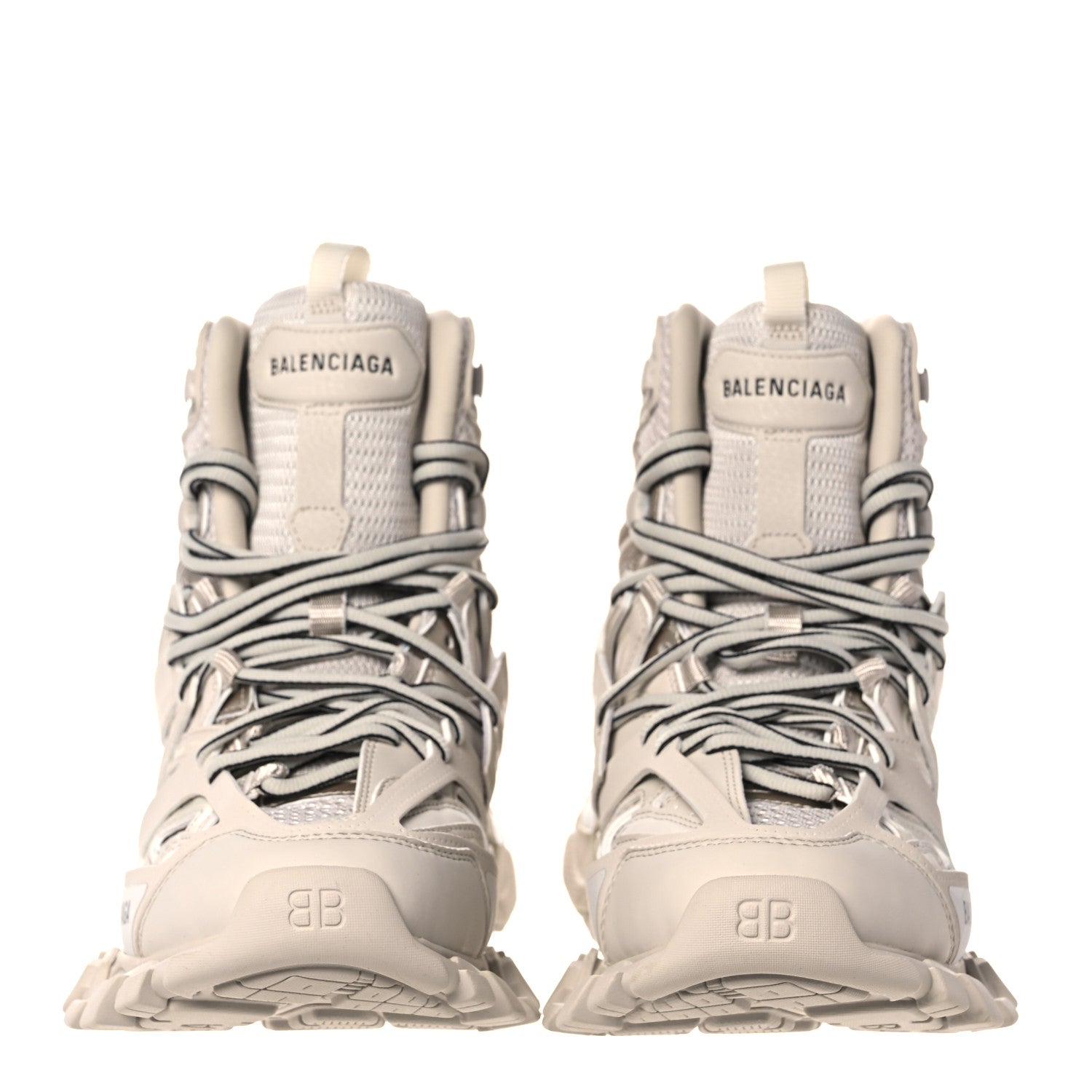 Balenciaga Mesh Nylon Womens Track Hike Sneakers 39 Full Beige 2 of 8