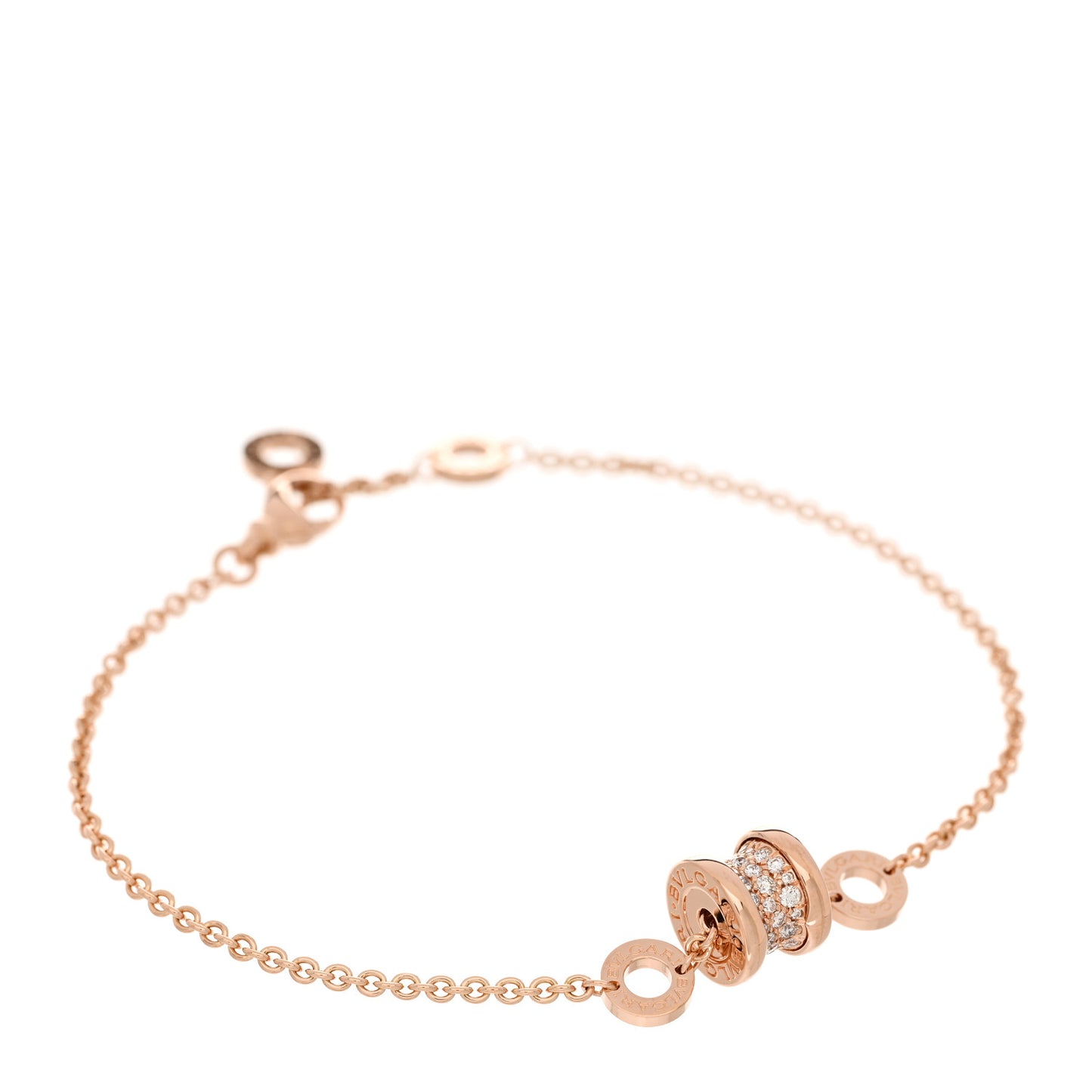 18K Rose Gold Diamond B.Zero1 Bracelet