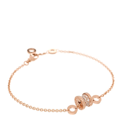Bulgari 18K Rose Gold Diamond B.Zero1 Bracelet 1 of 3