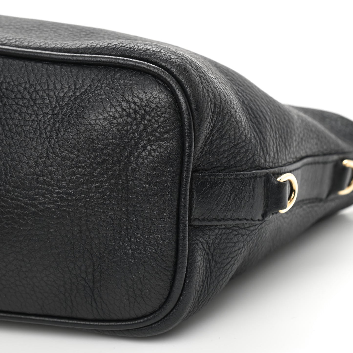 Cervo Deerskin Braided Shoulder Bag Black
