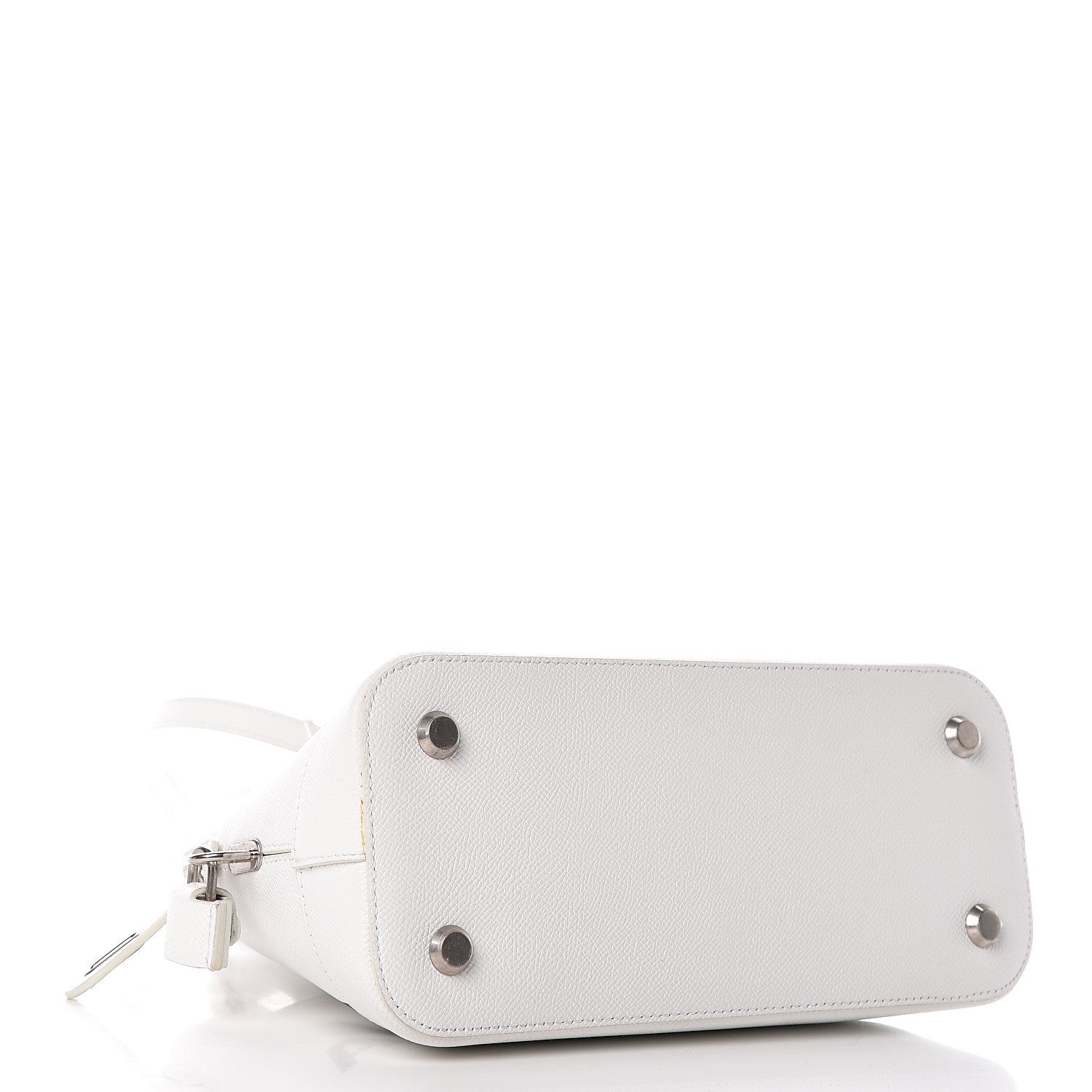 Balenciaga Signature Grained Calfskin Logo S Ville Top Handle Bag White 4 of 9