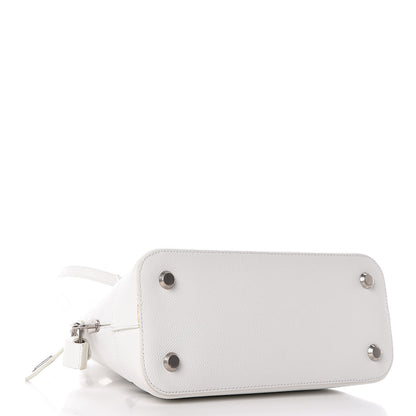 Balenciaga Signature Grained Calfskin Logo S Ville Top Handle Bag White 4 of 9