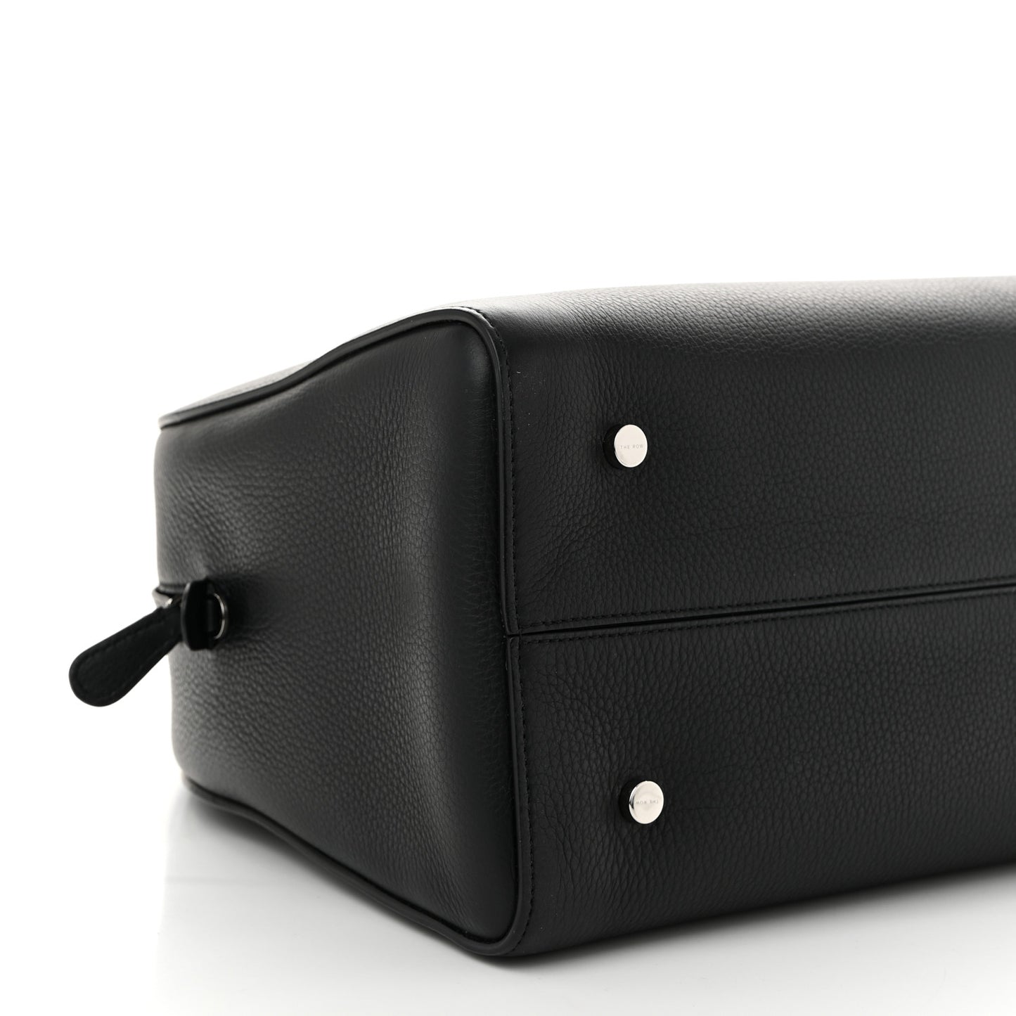 Grained Calfskin Bowling Bag Two Black