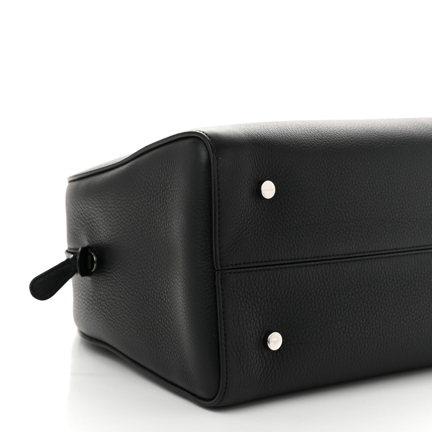 The Row Grained Calfskin Bowling Bag Two Black 8 of 9