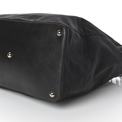 Prada Tessuto Nylon Saffiano Overnight Tote Black 8 of 8