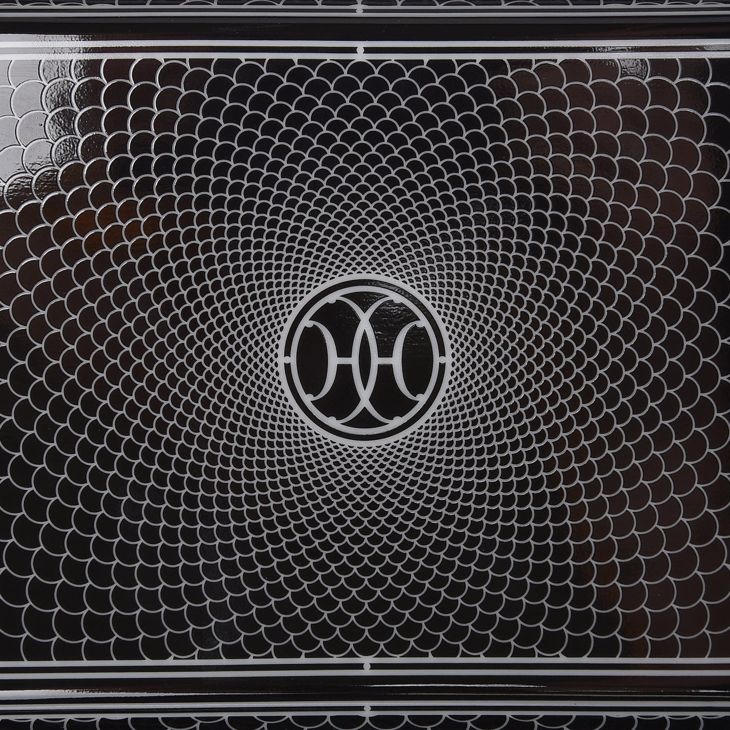 Porcelain H Deco Change Tray Black