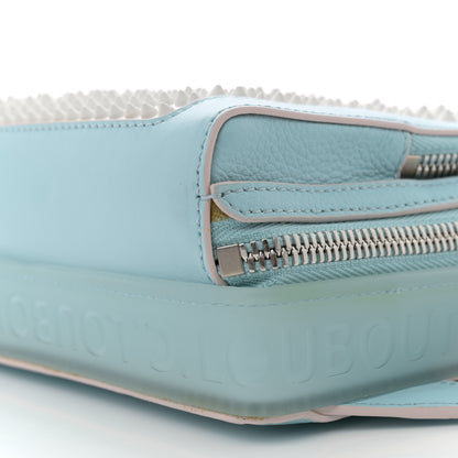 Christian Louboutin Calfskin Mens Loubifunk Spiked Bag White Mineral 9 of 12