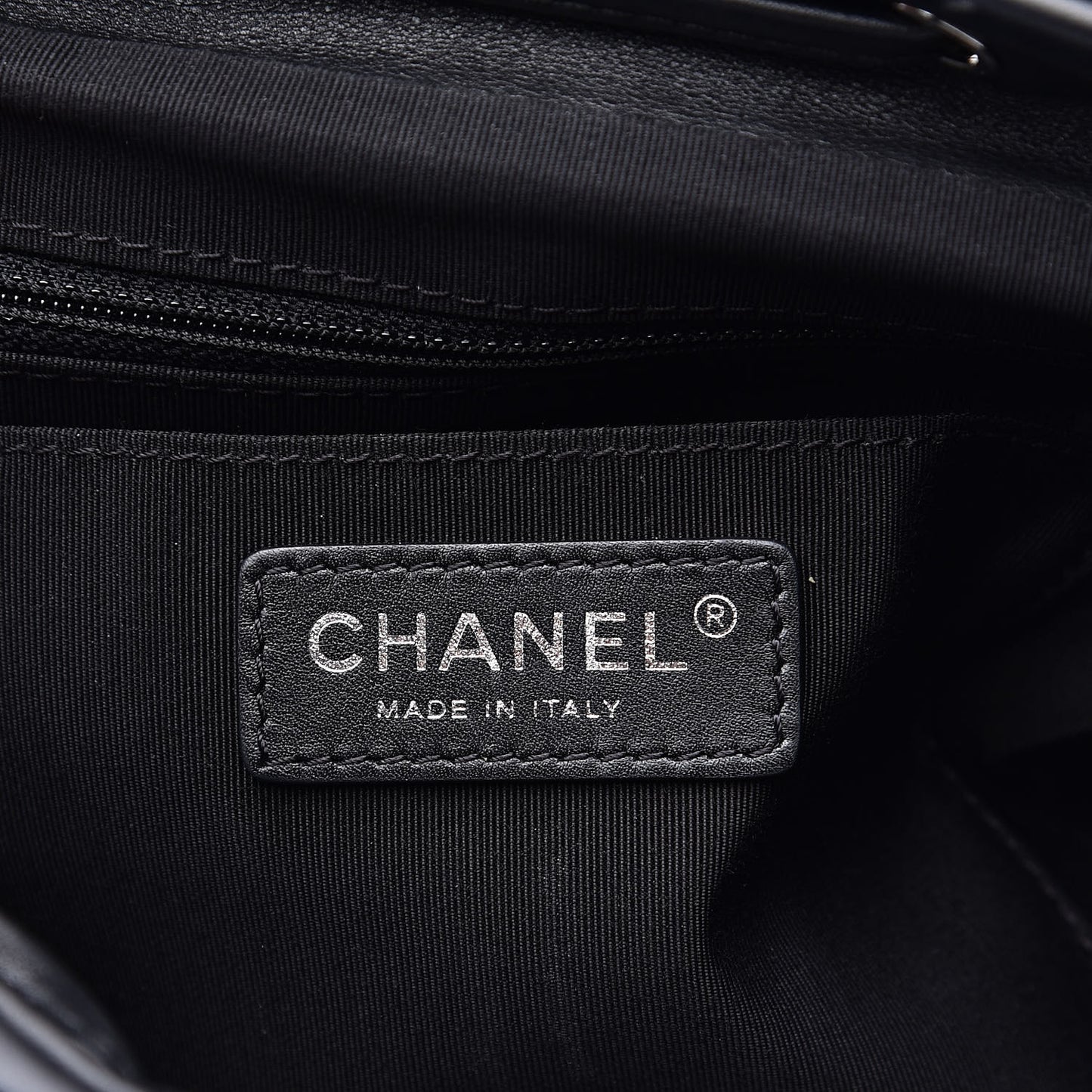 Calfskin Chevron Quilted Small Urban Spirit Backpack Black