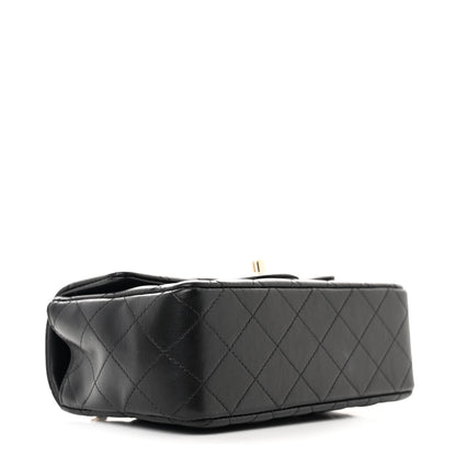Chanel Lambskin Quilted Mini Top Handle Rectangular Flap Black 4 of 12