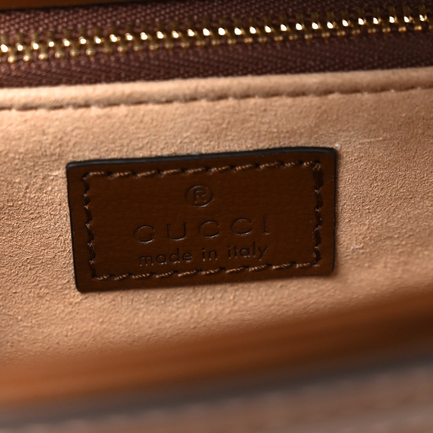 GG Supreme Monogram Horsebit 1955 Shoulder Bag Beige Brown Sugar