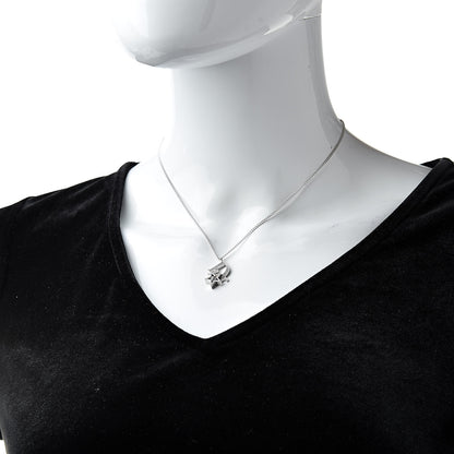 Christian Dior Crystal Logo Star Necklace Silver 2 of 6