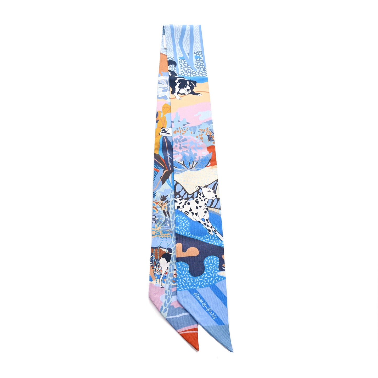 Silk En Liberte Twilly Bleu Rose Brun