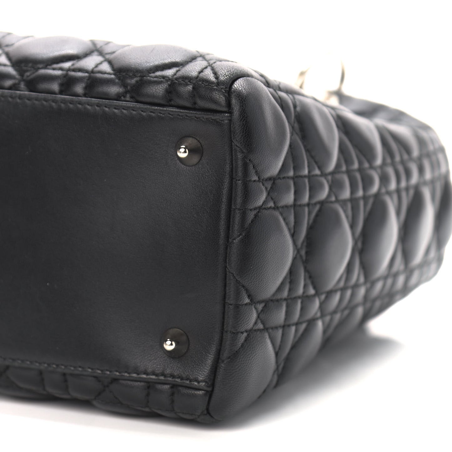 Lambskin Cannage Medium Lady Dior Black
