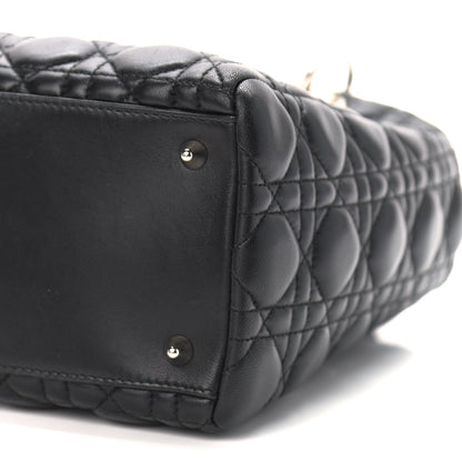 Christian Dior Lambskin Cannage Medium Lady Dior Black 8 of 10