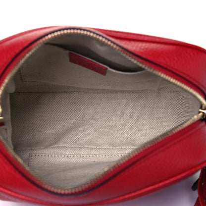 Gucci Pebbled Calfskin Small Soho Disco Bag Tabasco Red 7 of 9