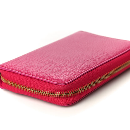 Gucci Pebbled Calfskin Zip Around Wallet Pink 10 of 20