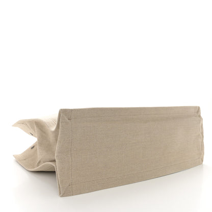 Saint Laurent Linen Calfskin Small Rive Gauche Tote Brown 4 of 13