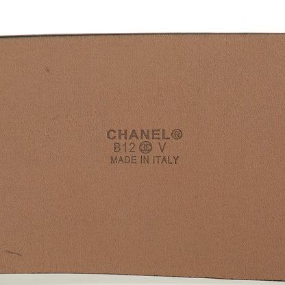 Chanel Calfskin CC Logo Belt 80 32 Black 3 of 6
