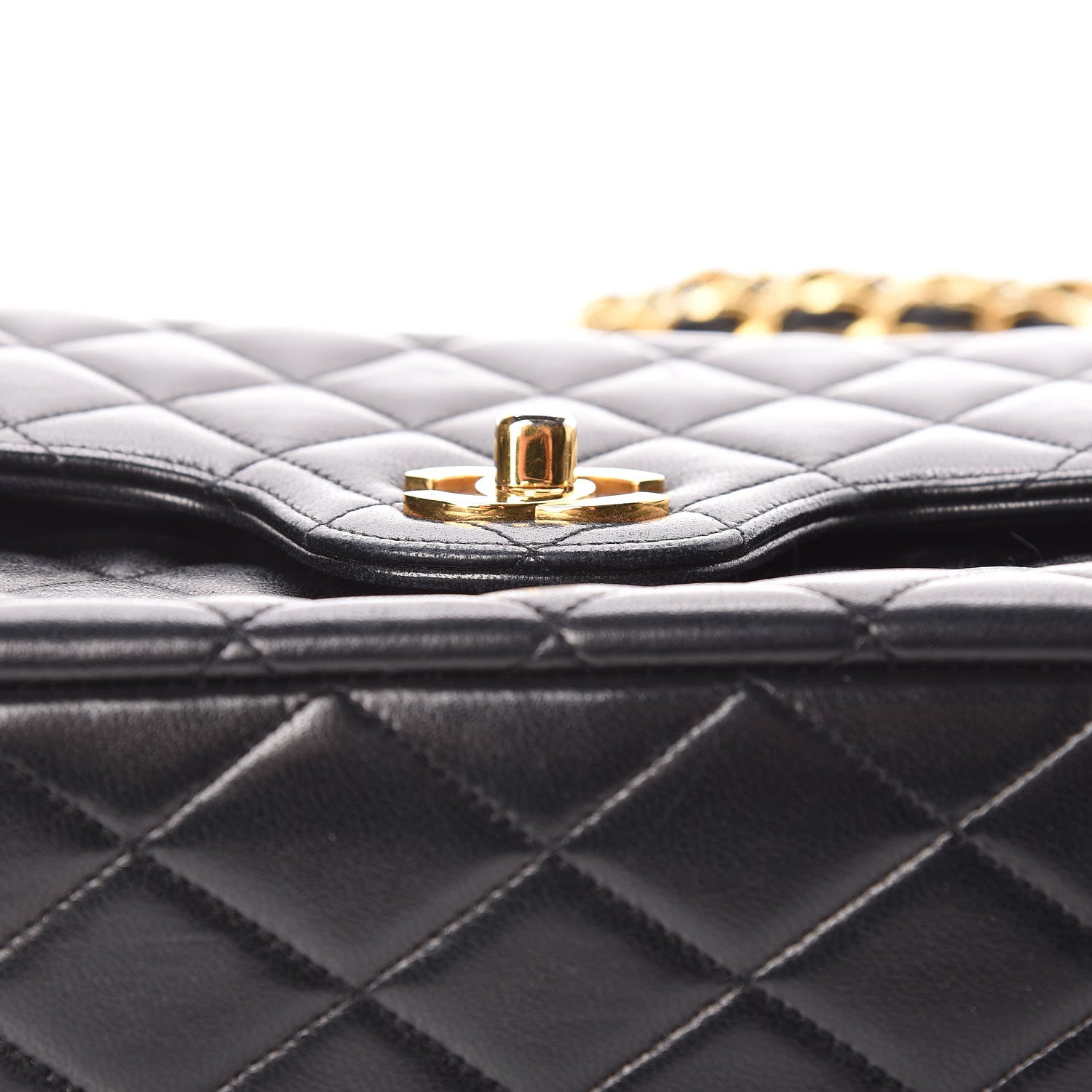 Chanel Lambskin Quilted Medium Double Flap Black 25 of 27