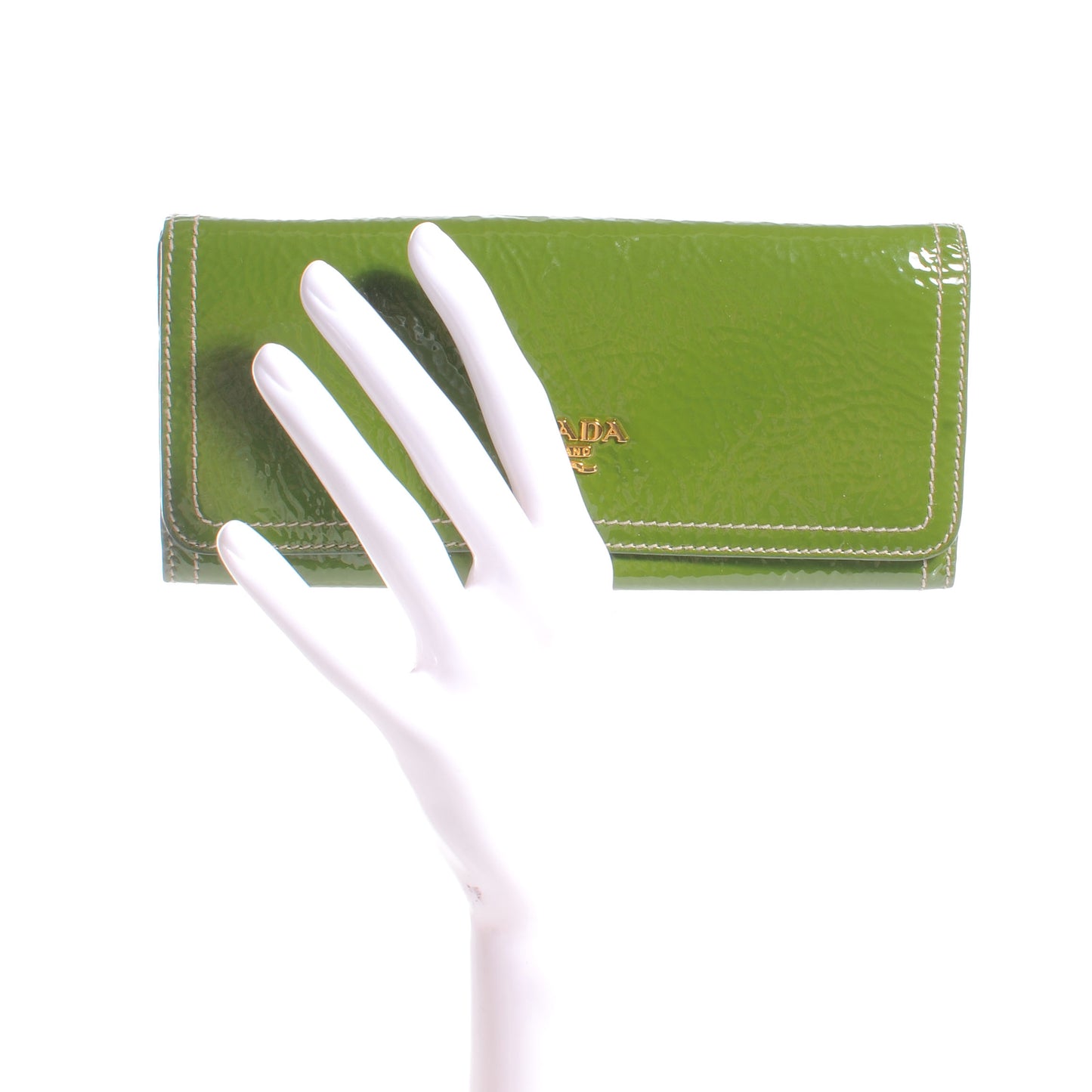 Vernice Continental Wallet Green