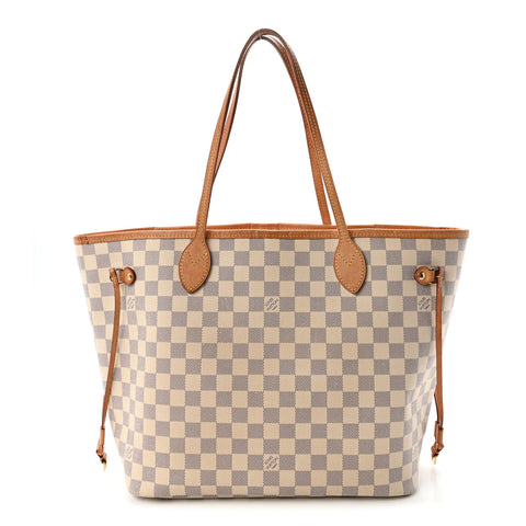 Damier Azur Neo Neverfull MM Rose Ballerine